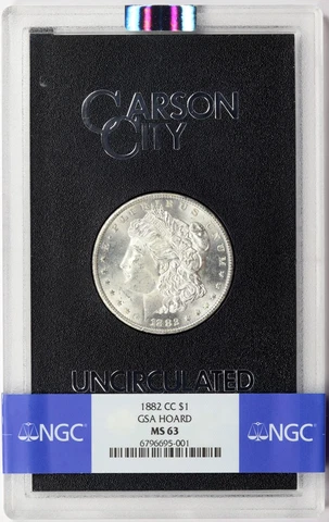 1882-CC $1 Morgan Dollar GSA Hoard NGC MS63 Cover