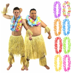 MEN'S ZULU WARRIOR WITH LEI 6 PC SET HAWAIIAN TRIBE FANCY DRESS AFRICAN TRIBAL - Picture 1 of 10