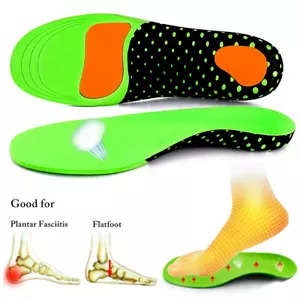 Gel Orthotic Insoles Inserts High Arch Support Flat Feet Plantar Fasciitis Sport - Picture 1 of 15
