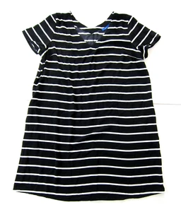 NWT Apt. 9 Black White Stripe Short Sleeve V-Neck Short Sleeve Tunic Dress XXL - Picture 1 of 7