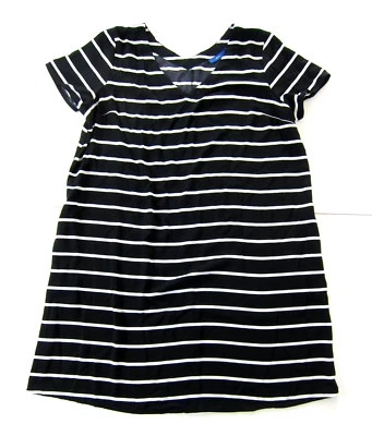 Nuevo con etiquetas Apt. 9 Vestido túnica negro blanco a rayas manga corta cuello en V manga corta XXL Foto 1 de 4