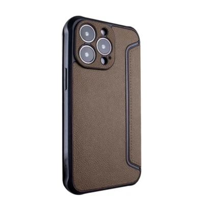 iPhone 14 Plus Magnetic Wallet Case Protective Cover Card Holder Leather Brown - Image 1 of 2