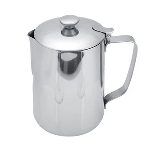 Coffee And Tea Supplies Cup Mug Milk Frothing Pitcher Jug With Lid For Latte ... - Picture 1 of 9