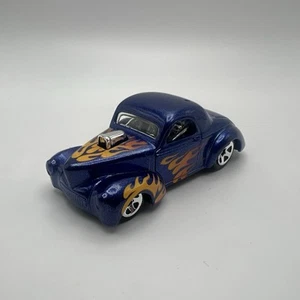 Mattel Hot Wheels 2016 HW Flames Series '41 Willys Blue 6/10 - Picture 1 of 9