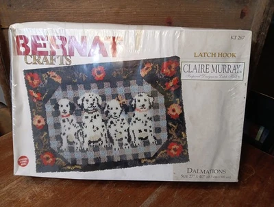 Vtg Bernat Crafts Claire Murray Latch Hook Rug Dalmations Unopened KT 267 - image 1 of 4