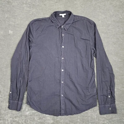 James Perse Shirt Mens 1 Dark Gray/Navy Long Sleeve Cotton MLC3408 - Image 1 of 4