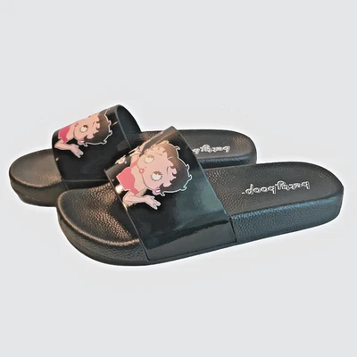 Betty Boop Womens Slides Size 5 Black Shoes - Image 1 of 4