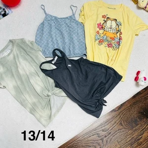 Abercrombie kids girls summer short sleeve and tank tops bundle 4 size 13/14 - Picture 1 of 5