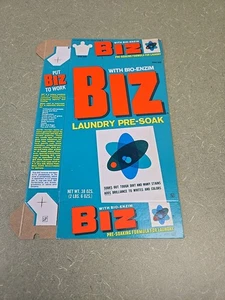1970's VINTAGE BIZ Pre-Soak Sample Box 6oz. Colorful Prop , Laundry Decor, BOX - Picture 1 of 2