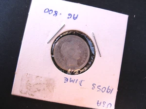 1905 Barber 1 Dime Coin (# 130-4) - Picture 1 of 2