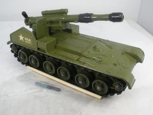 ENGLAND DINKY TOYS #654 155MM MOBILE CANNON WORKS W/AMMO SUPERB - Picture 1 of 12
