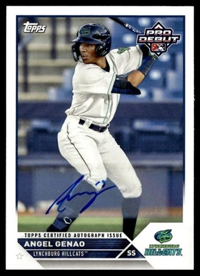 2023 Topps Pro Debut Auto Angel Genao #PD-141 - Image 1 of 2