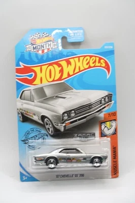 Hot Wheels '67 Chevelle SS 396 1:64 ZAMAC Muscle Mania 7/10 B Foto 1 de 2