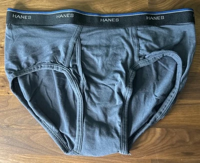 Calzoncillo Hanes vintage mezcla cómoda suave sedoso XL gris oscuro banda negra Foto 1 de 4