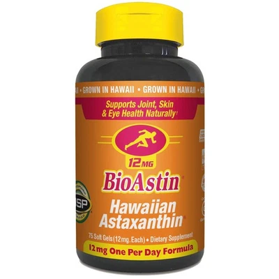 Nutrex Hawaii BioAstin Astaxantina Hawaiana 12mg Cápsulas Blandas 75 ct. Foto 1 de 2