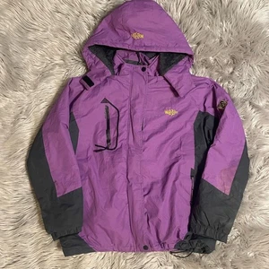 Wantdo Purple and Black Raincoat with Detachable Hood size L - Picture 1 of 8
