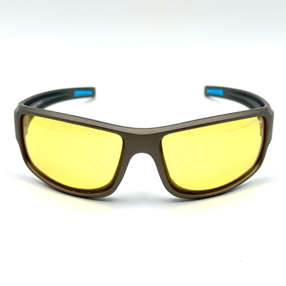 Gafas de sol polarizadas envolventes deportivas activas lentes amarillas polarizadas marco gris mate  Foto 1 de 4