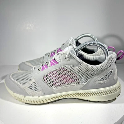 Ecco Mujer Talla 7 EU 38 Zapatos de Senderismo Trail Running Tenis Gris Púrpura Caminar Foto 1 de 4