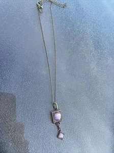 Brass and purple necklace by Lia Sophia. Rhinestone Beautiful - Picture 1 of 3