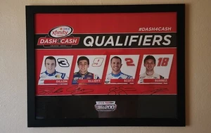 Rare Chase Elliott +3 Signed & Framed 2015 Xfinity Dash 4 Cash NASCAR Poster - Picture 1 of 1
