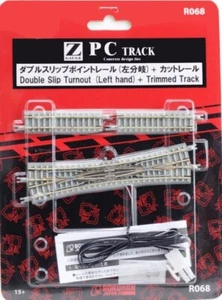 Rokuhan R068 PC TRACK Double Slip Turnout (Left hand) + Trimmed Track (Z) - Picture 1 of 2