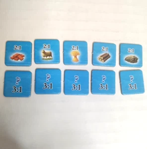 Catan 3D Expansion Seafarers Cities Knights - 10 Harbor Token Game Pieces - Picture 1 of 4