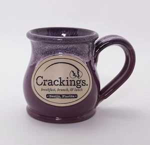 Taza púrpura Deneen Pottery 2018 hecha en EE. UU. Crackings Destin, Florida usada en excelente estado - Imagen 1 de 10