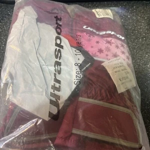 Ultrasport Kids Basic Ski Mitten|Gloves Starflake Size 8-10 Years old Berry A10 - Picture 1 of 3