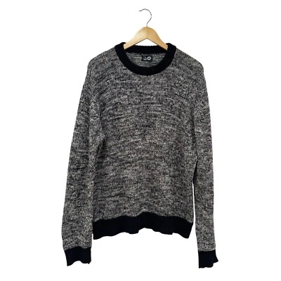 Cheap Monday Contra Knit Men Heather Gray Cotton Crew Neck Knit Sweater L Grunge - Image 1 of 4