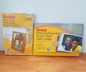 Lot Of Two Packages 4x6 Kodak Photo Inkjet Paper 73 Sheets 1 New Other Half Full - Picture 1 of 6