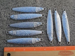 8 fishing bulk jigs lures 2oz sardine baitfish spoons jigging no hooks - Picture 1 of 1