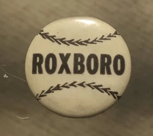 Vintage Baseball Button oder Pin Anstecker: Roxboro - Bild 1 von 2