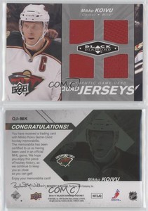 2010-11 Upper Deck Black Diamond Quad Jerseys Mikko Koivu #QJ-MK