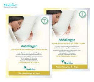 Mediflow Antiallergen Kissen-Schonbezug Naturfaser-40x80 | 50x70cm - Doppelpack - Bild 1 von 7