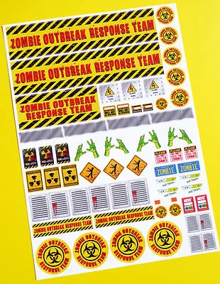SCREENPRINT RC ZOMBIE OUTBREAK RESPONSE TEAM Aufkleber Aufkleber Ideal für Tamiya Brotdose!