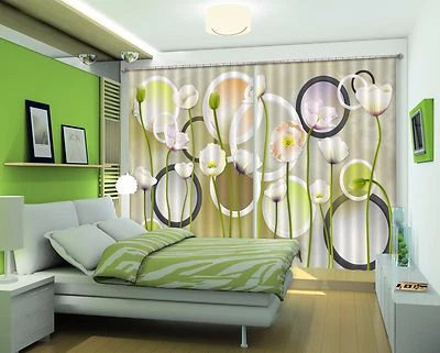 3D Big Circle 74Blockout Foto Cortina Impresión Cortinas Tela Ventana Reino Unido Foto 1 de 4