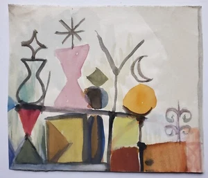 Quadro acquerello tavolo natura morta candela Gerda Henning eredità - Foto 1 di 8