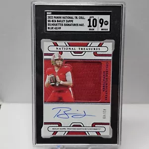 Bailey Zappe 2022 National Treasures College Silhouettes Signature RPA /49 BGS 9 - Picture 1 of 2