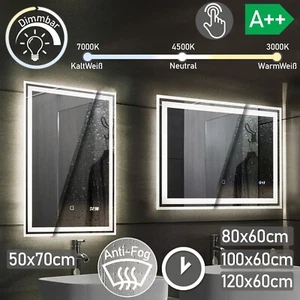 Aquamarin® Badspiegel LED Badezimmerspiegel Wandspiegel Lichtspiegel Bad - Bild 1 von 60