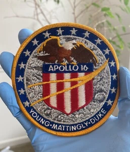 NASA Apollo 16 Space Program Iron On Sew On Patch 4.25” In Diameter Vintage - Picture 1 of 2