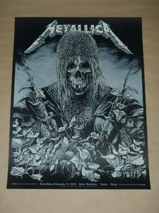 Metallica Ken Taylor Turin Italy concert poster screen print gig art - Picture 1 of 9