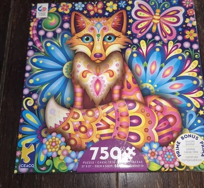 Ceaco Groovy Fox 750 Pc Jigsaw Puzzle - Image 1 of 3