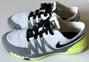 Nike Flywire Sneakers White Gray Yellow Athletic Shoes Men's Size 11 #705270-100 - Picture 1 of 9