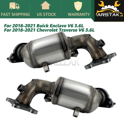 Manifold Catalytic Converter For 2018-2021 Chevrolet Traverse 3.6L Front & Rear Foto 1 de 4