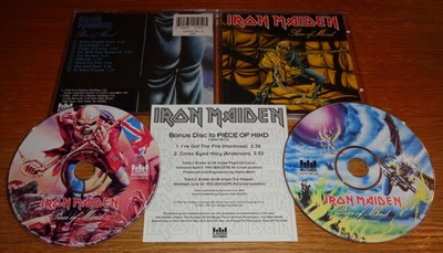 Iron Maiden Piece Of Mind 2CD 1995 Castle Records w/ Bonus Tracks Insert - Image 1 of 4