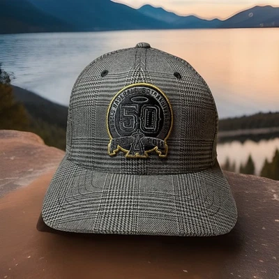 ‘47 BRAND ANAHEIM ANGELS ‘50TH ANNIVERSARY ALL GRAY CAP W/50TH ROUND PATCH. - Image 1 of 4