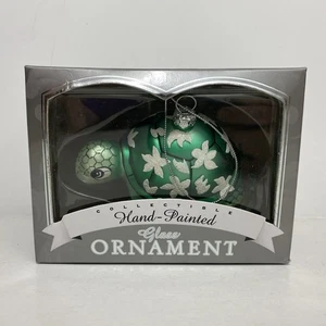 Vetro natalizio hawaiano Honu tartaruga ornamento Island Heritage dipinto a mano 2003 - Foto 1 di 9