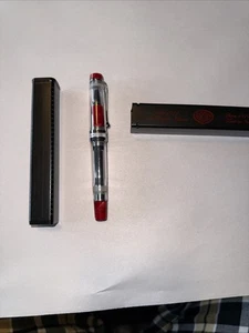 Aurora Optima Demonstrator Chrome Trim Red Aurorloide Rollerball - Picture 1 of 5