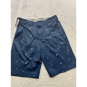 Walter Hagen 11 Mens 32 Art Deco Print Golf Shorts Navy Moisture Wicking Stretch - Picture 1 of 5