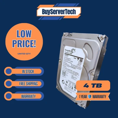 Seagate ST4000DM000 4TB SATA 6 Gb/s 64MB 5900 RPM Desktop HDD 3.5 inch PC DVR - Image 1 of 2